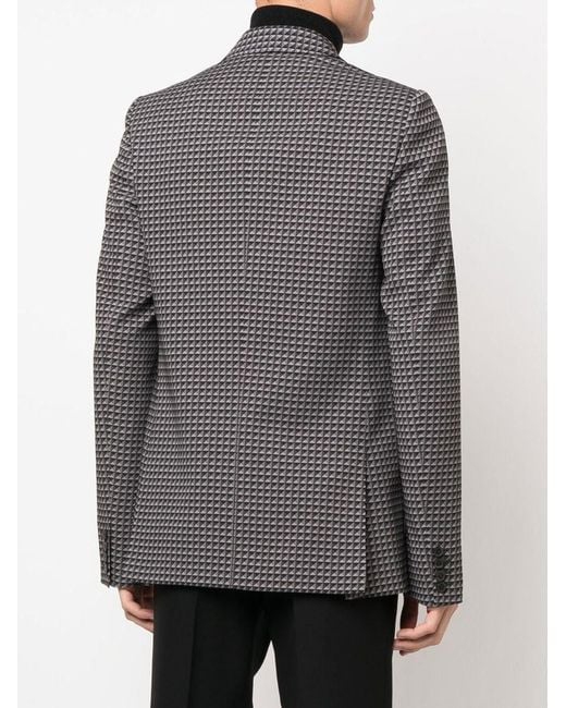 Valentino Gray Houndstooth Blazer for men