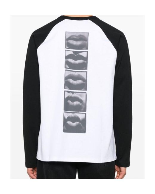 Balmain Black Logo Printed Long-Sleeve T-Shirt for men