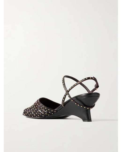 Khaite Black Studded Strappy Sandals