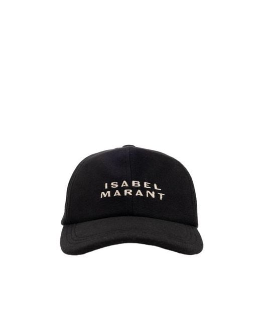 Isabel Marant Black Tyron Logo Cap