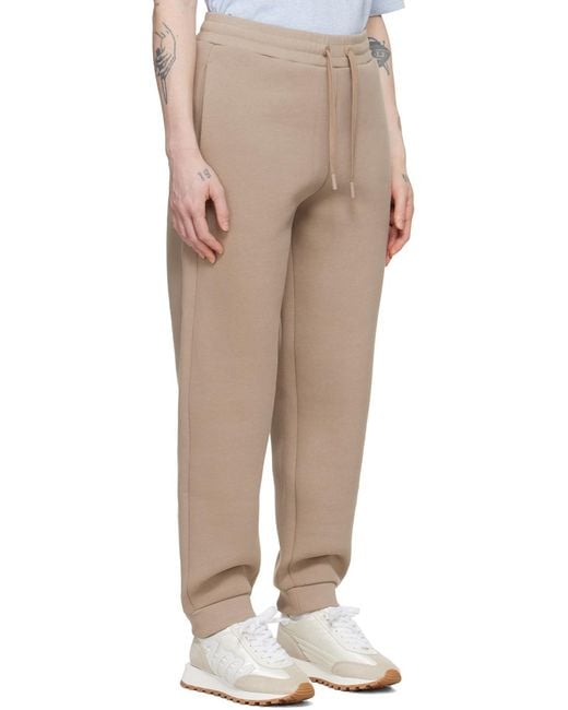 AMI Brown Ami Logo Embossed Drawstring Track Pants for men