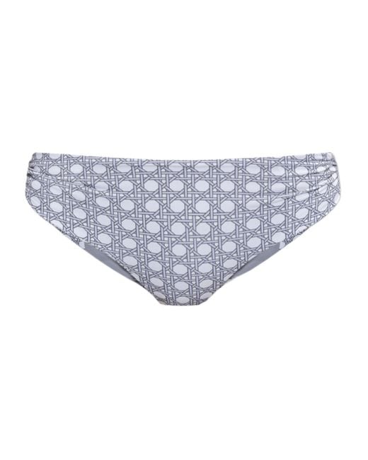 Marysia Swim Gray Venice Graphic-Print Bikini Bottoms