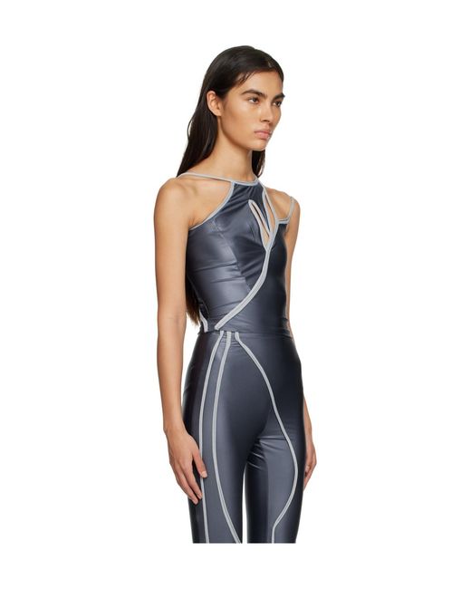 OTTOLINGER Blue Cut-Out Vest Top