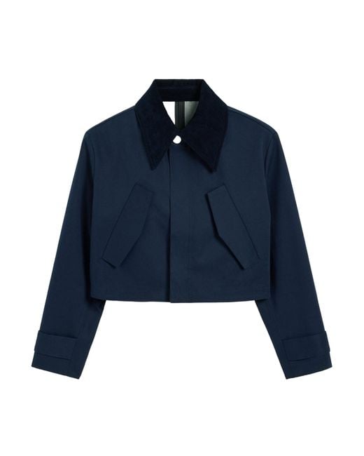 AMI Blue Ami Long Sleeved Short Jacket