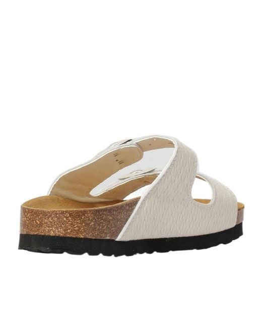 Woolrich White Double-Strap Slides