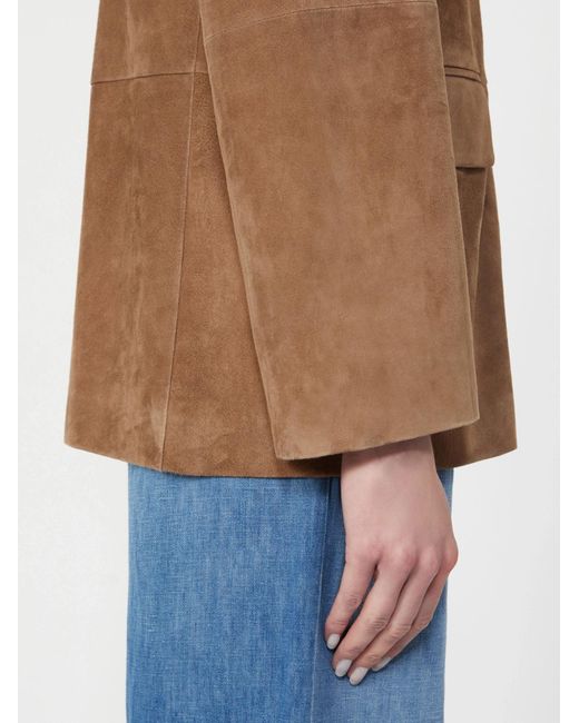 Max Mara Brown 'S Smmanfora Single Breasted Jacket