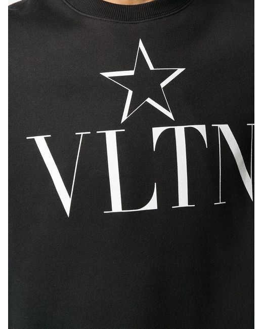 Valentino Black Logo Printed Sweater for men
