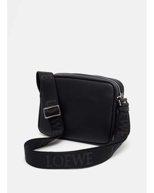 Loewe Black Logo-Plaque Shoulder Bag for men