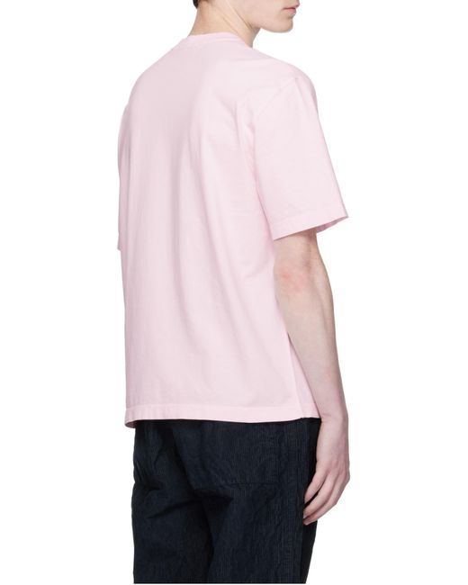 Stone Island Pink Regular-Fit Short-Sleeve T-Shirt With Compass Patch for men