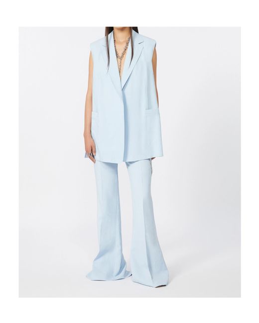 Sportmax Blue Fragola Flared Pants
