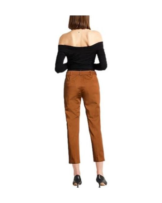 Max Mara Brown Simple Slim-Fit Pants