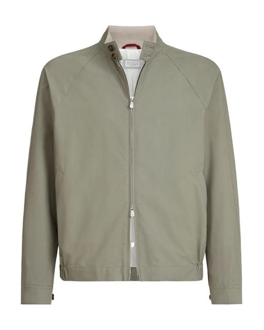 Brunello Cucinelli Black Garment-Dyed Outerwear Jacket