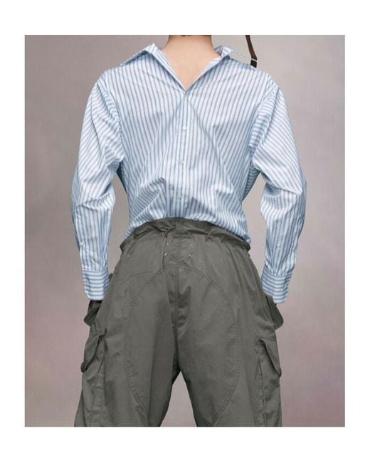 Maison Margiela Blue Stripe Shirt for men