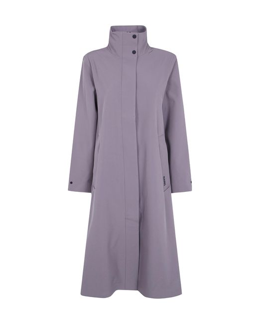 Rains Purple Long-Sleeved Trench Coat