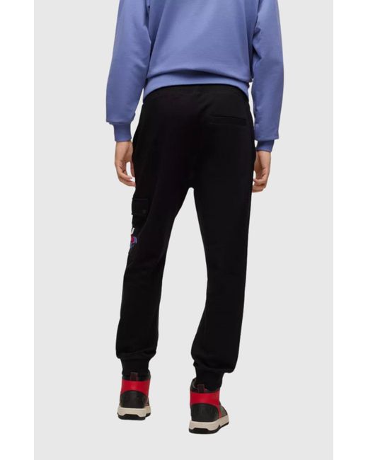 Boss Blue Logo Sweatpants for men