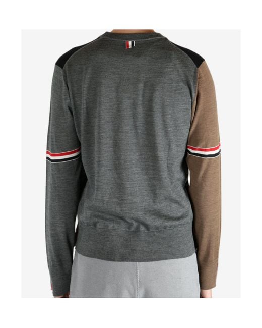Thom Browne Black Knitted Jumper for men