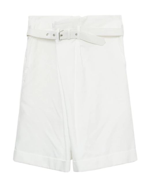 Comme des Garçons White Belt Loop Shorts