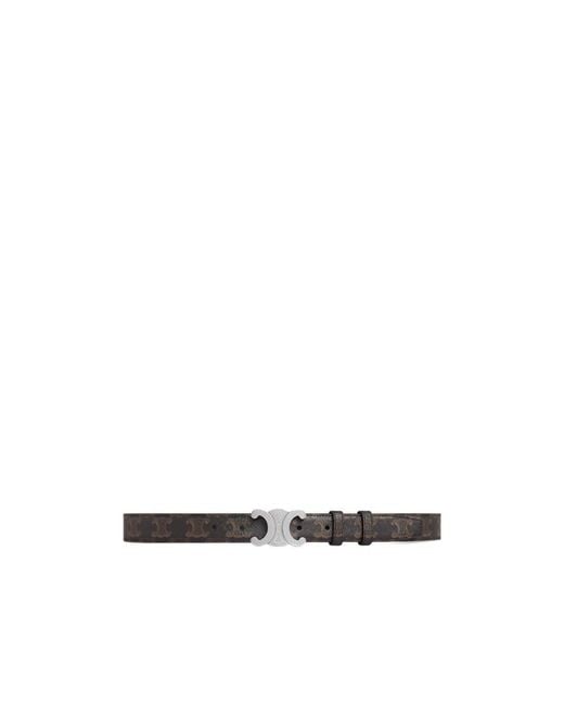 Céline White Triomphe Belt 25Mm for men