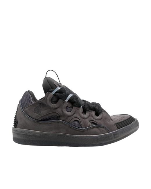 Lanvin Black Curb Lace-Up Sneakers for men