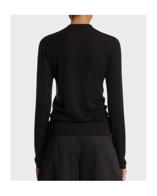 The Row Black Long-Sleeve Top