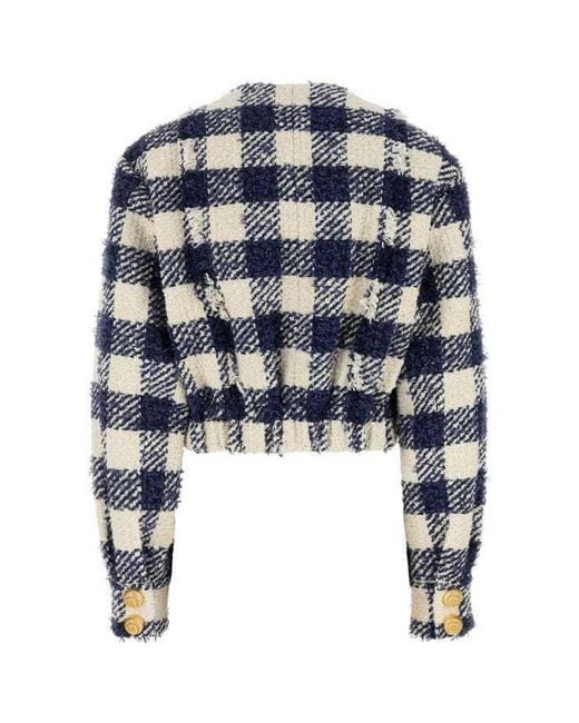Balmain Blue Coats & Jackets