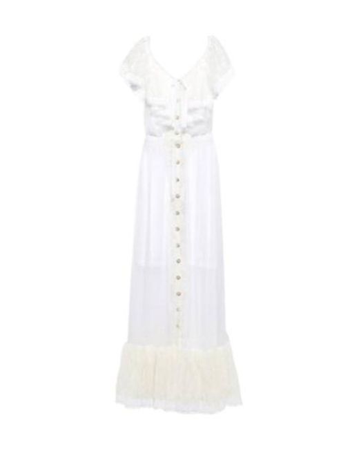 Rabanne White Off-Shoulder Maxi Dress