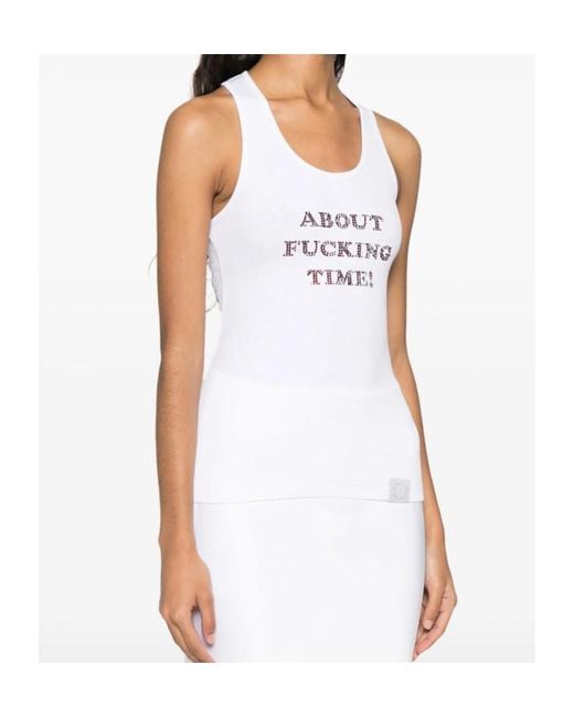 Stella McCartney White Embellished Scoop-Neck Tank Top