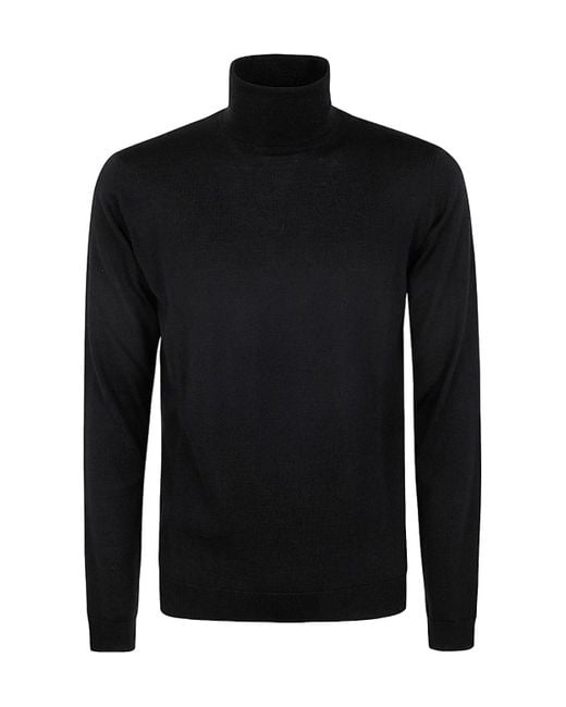 Nuur Black Turtleneck Sweater for men