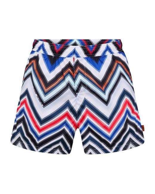 Missoni Blue Elasticwaist Shorts With for men