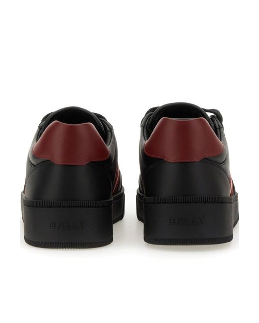Bally Black Round-Toe Lace-Up Sneakers for men