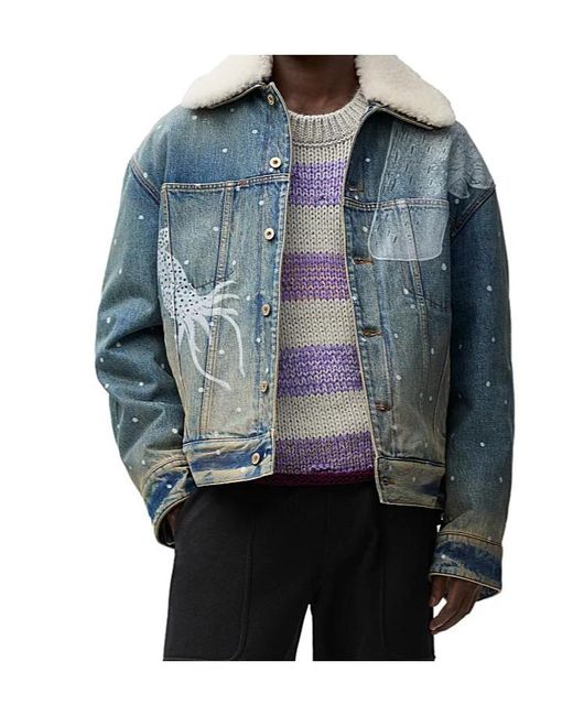 Loewe Blue Button-Up Denim Jacket for men