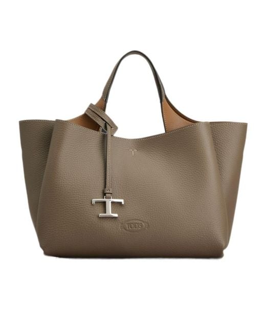Tod's Brown Mini Logo Shoulder Bag