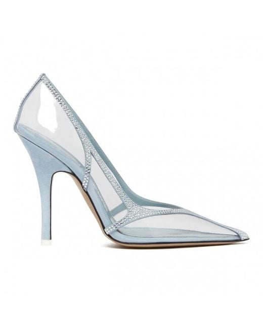 The Attico Blue The Venus Embellished Pointed Toe Pumps