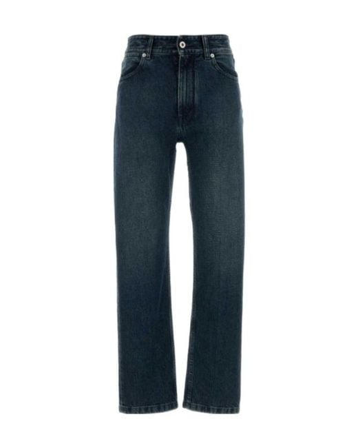 Jil Sander Blue Logo-Patch Denim Jeans