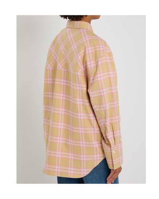Rohe Pink Checked Flannel Overshirt