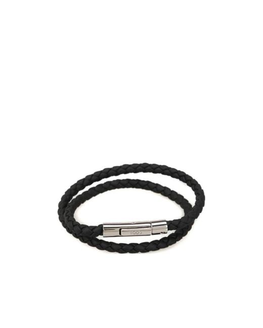 Tod's Black Mycolors Woven Bracelet for men