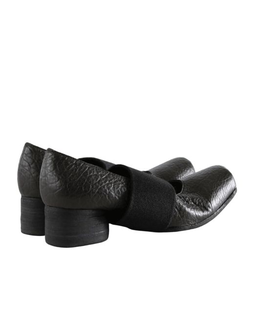 Uma Wang Black Square-Toe Ballet Flats