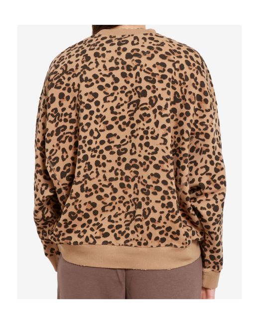 Semicouture Brown Animal-Print Crewneck Sweatshirt