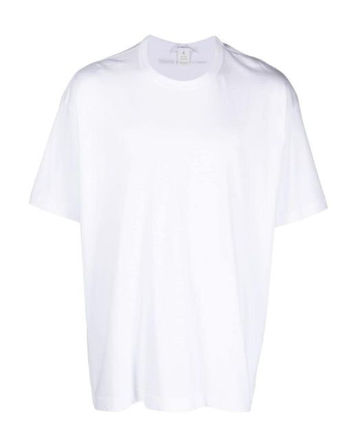 Comme des Garçons White Round-Necked T-Shirt for men