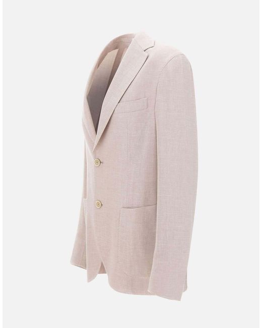 Eleventy Pink Single-Breasted Slim Blazer for men