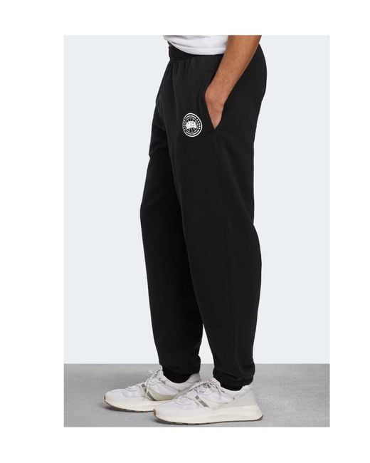 Canada Goose Blue Logo Print Cotton Joggers for men