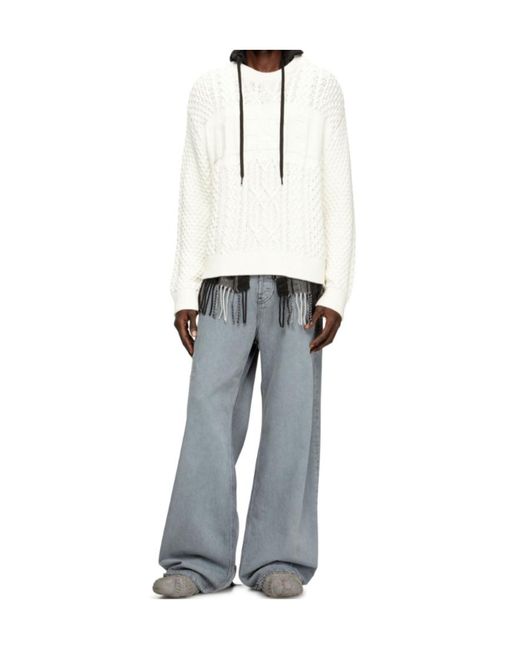 DIESEL White K-Aubin Cable-Knitted Jumper for men