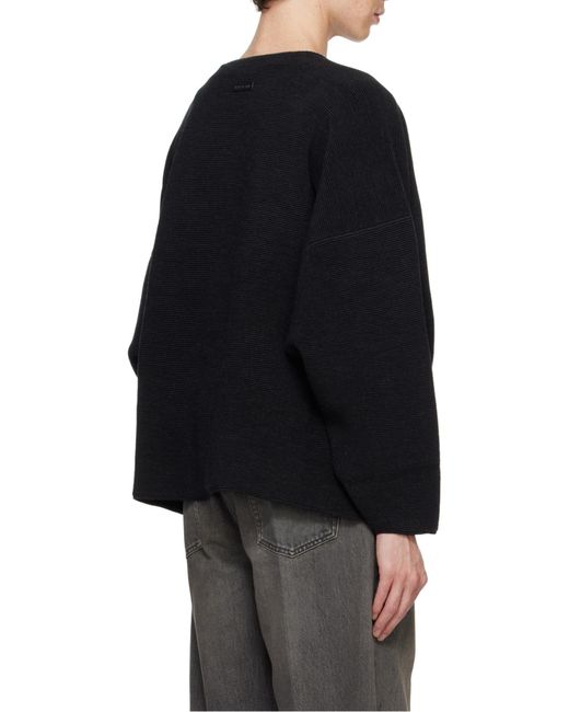 Fear Of God Black Ottoman Straight Neck Jumper for men