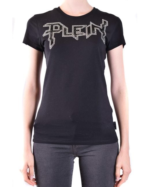 Philipp Plein Black Logo-Embellished Cotton T-Shirt
