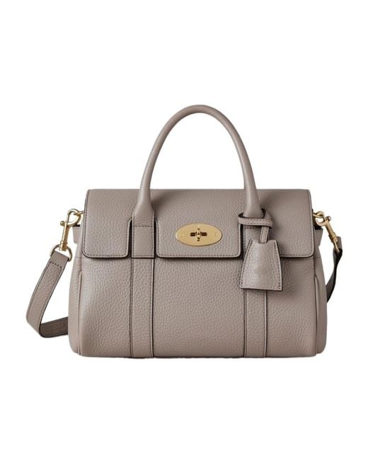 Mulberry Gray Small Bayswater Satchel Shoulder Bag