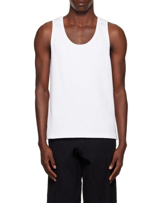 Bottega Veneta White Scoop-Neck Tank Top for men