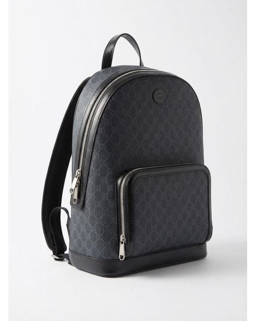 Gucci Black Gg-Supreme Canvas Backpack for men