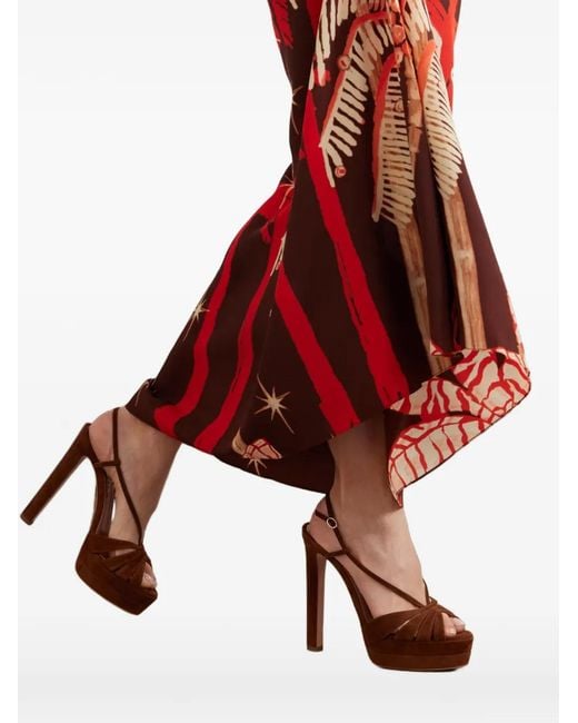 Aquazzura Brown Aimée Platform Sandals
