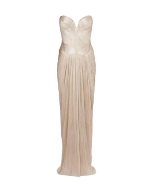 Maria Lucia Hohan Natural Noor Silk Tulle Corset Gown