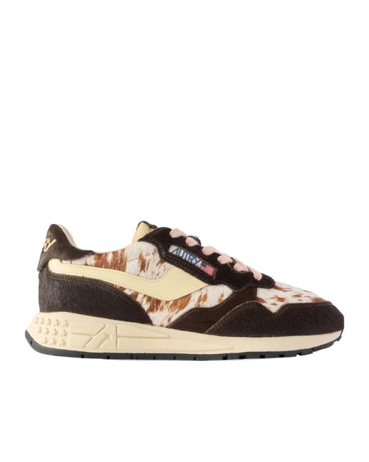 Autry Multicolor Trimmed Printed Calf Hair Sneakers